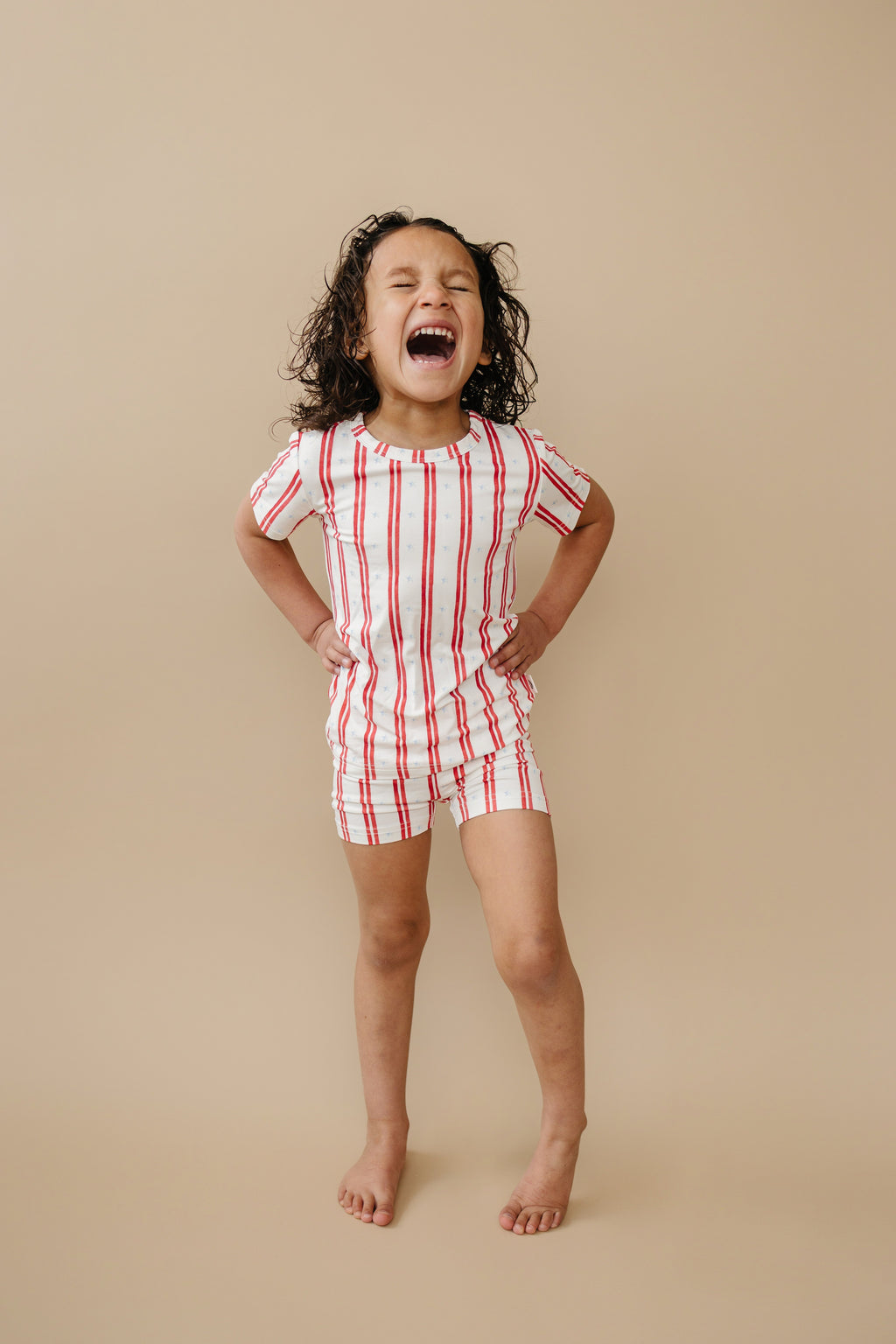 Stars & Stripes 2-Piece Bamboo Pajamas | Patriotic Kids PJ Set | Little Joy Co.
