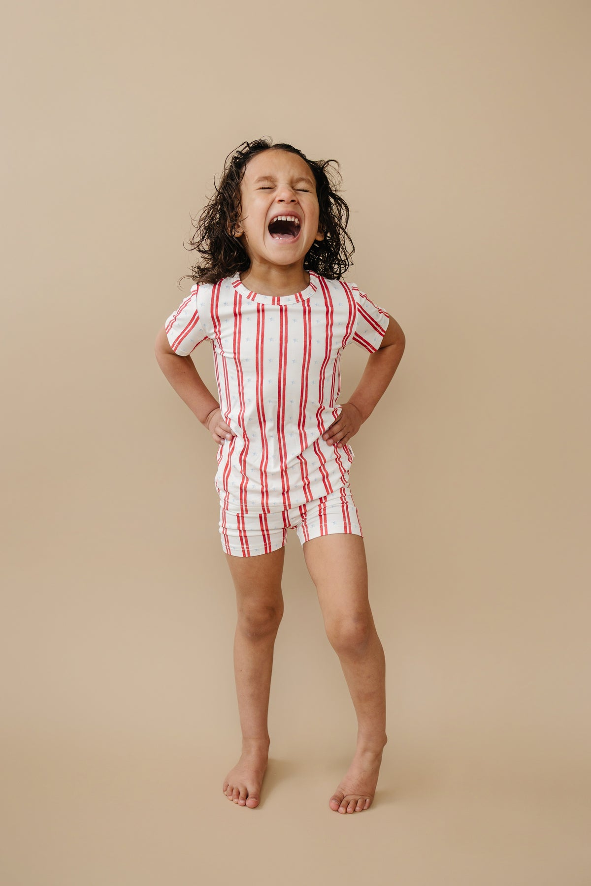 Stars & Stripes 2-Piece Bamboo Pajamas | Patriotic Kids PJ Set | Little Joy Co.
