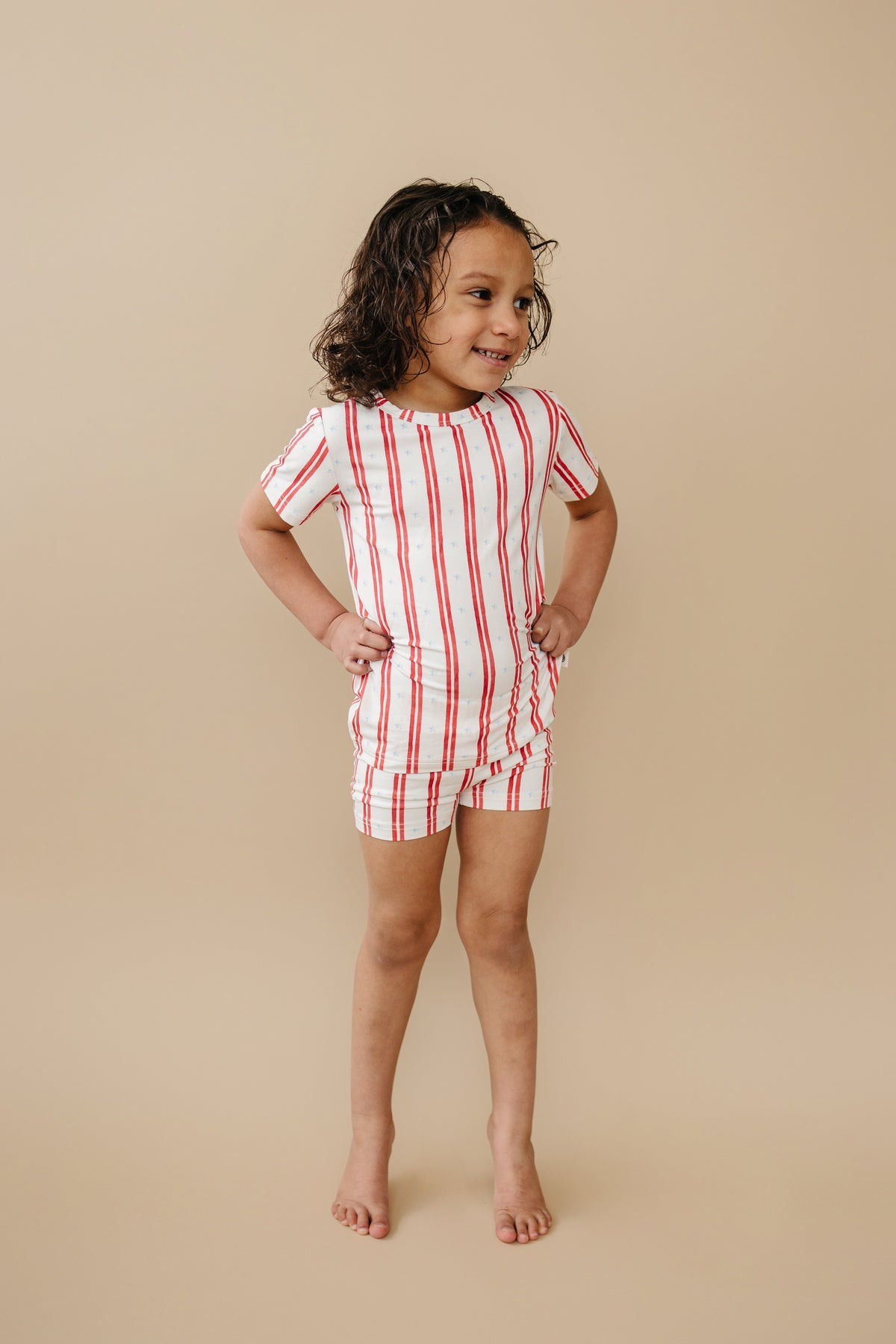 Stars & Stripes 2-Piece Bamboo Pajamas | Patriotic Kids PJ Set | Little Joy Co.