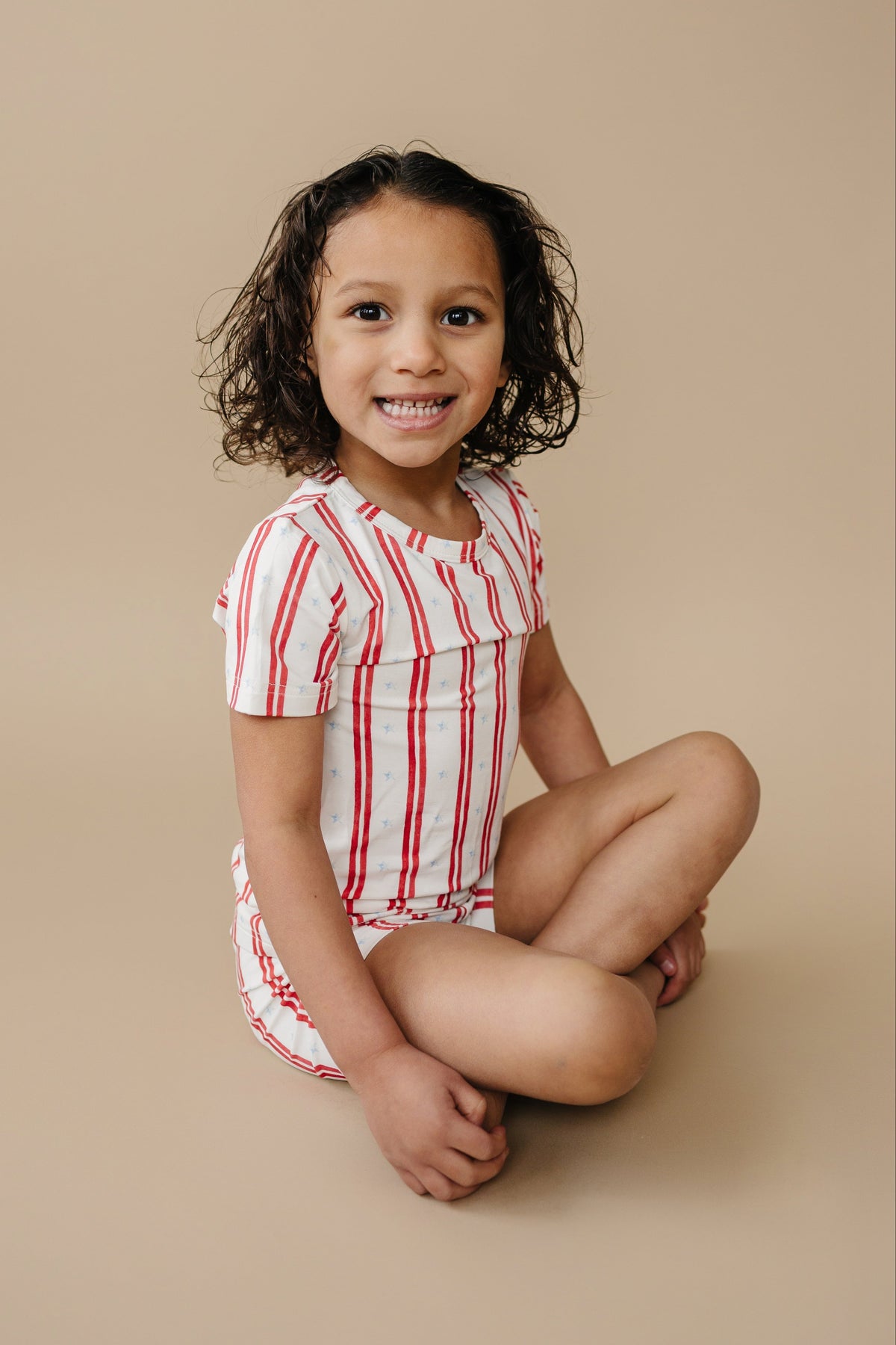 Stars & Stripes 2-Piece Bamboo Pajamas | Patriotic Kids PJ Set | Little Joy Co.