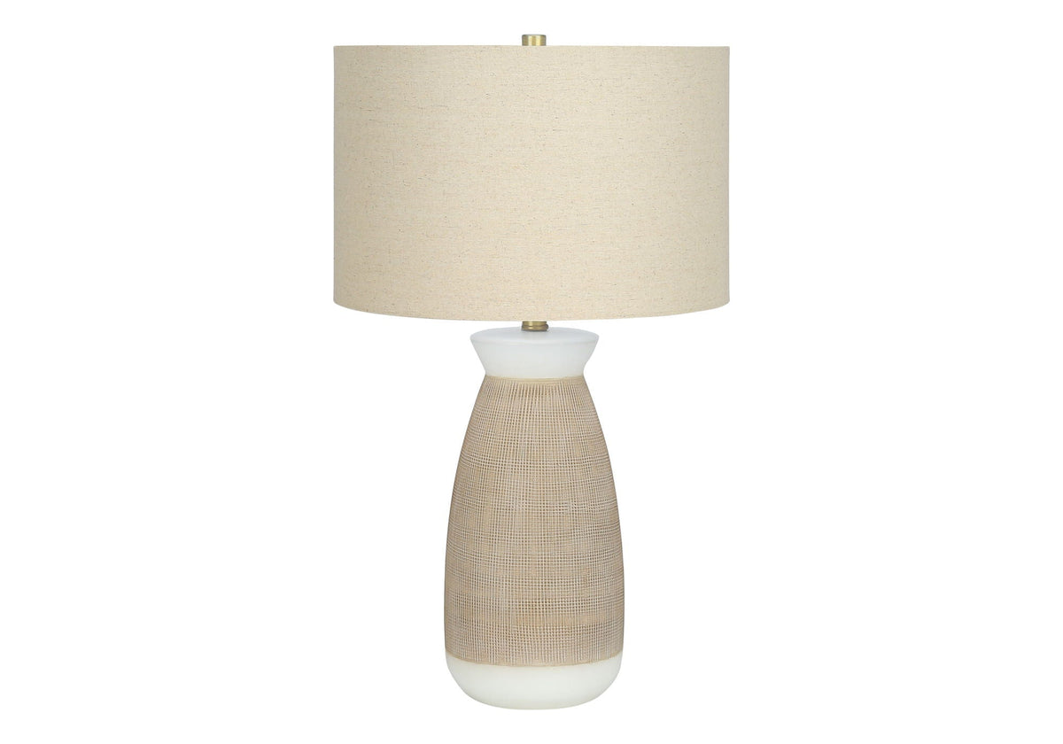 Ceramic Table Lamp with 3-Way Switch - Cream