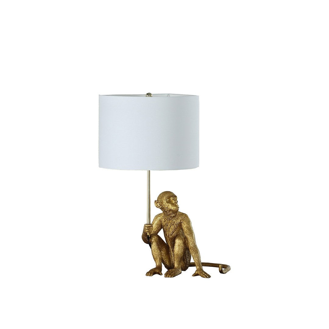 Golden Monkey Sculptural Table Lamp | 25.5"