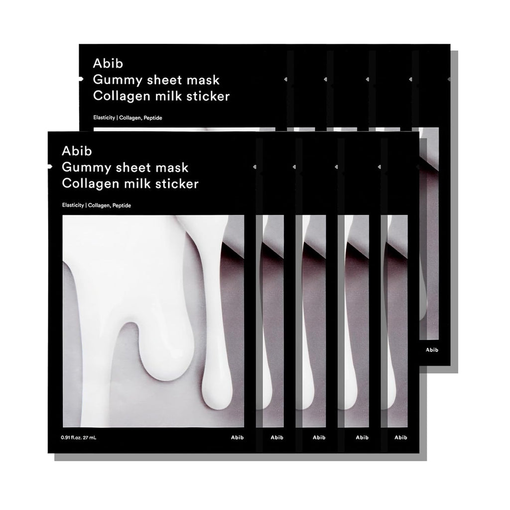 Abib Gummy Sheet Mask Collagen Milk Sticker 27ml X 10ea