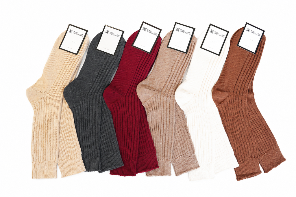 tittimitti Men's 100% Organic Cotton Boot Socks | 1 Pair | Made in Italy