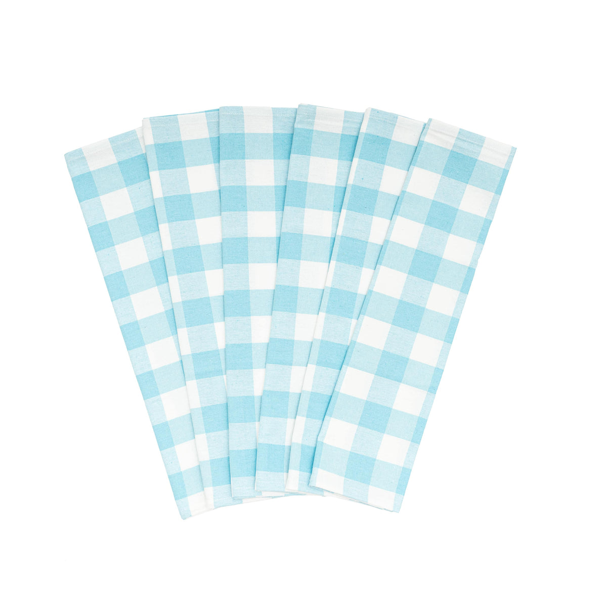 100% Organic Cotton Plaid Kitchen Towels | Set of 6 | 20”×28” | Chemical-Free