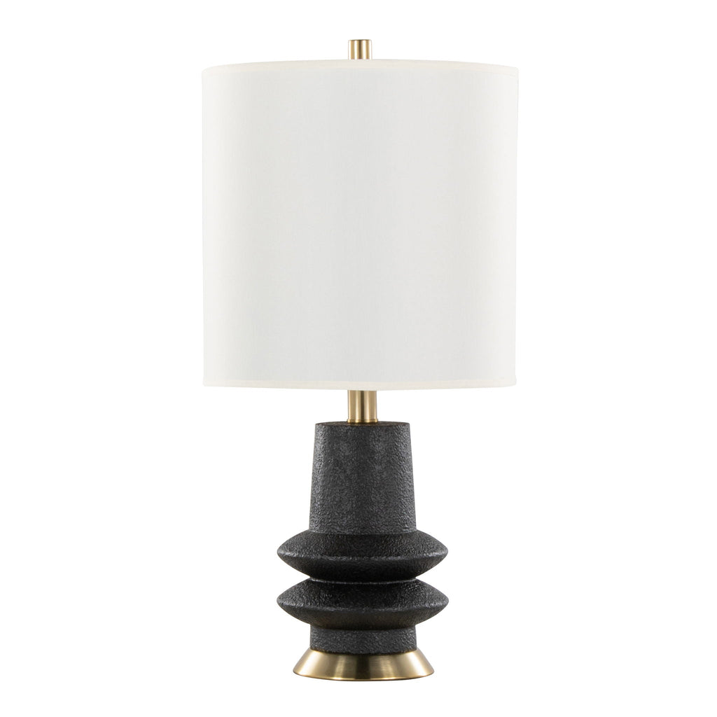 Lloyd Sculptural Table Lamps | Black or Beige | Set of 2