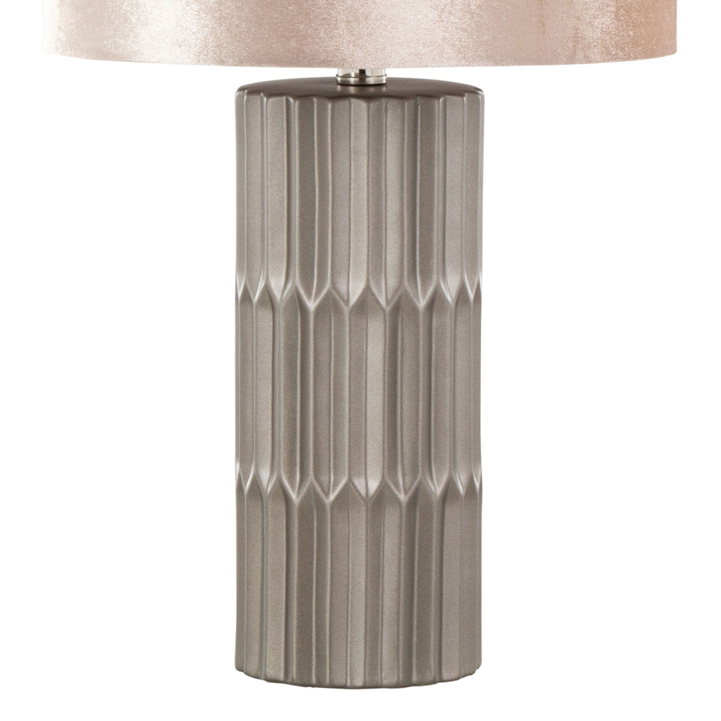 Tania Textured Ceramic Table Lamp | Metallic Brown