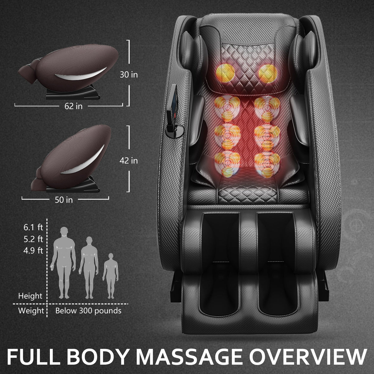 Zero-Gravity Massage Recliner | Brown or Black