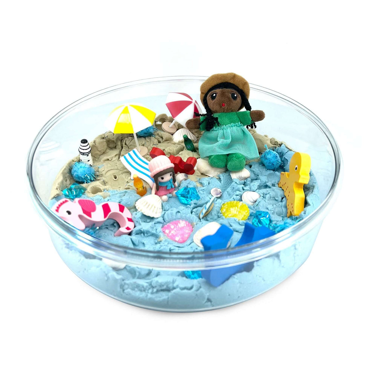 Beach Day Ocean Sensory Play Kit with Kinetic Sand