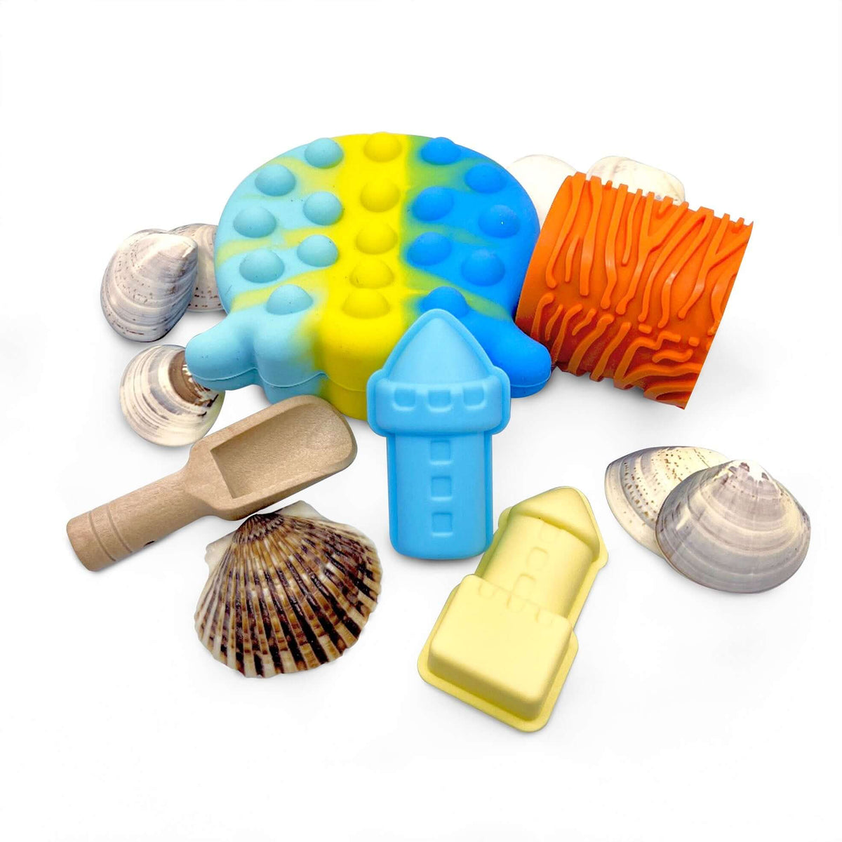Beach Day Ocean Sensory Play Kit with Kinetic Sand