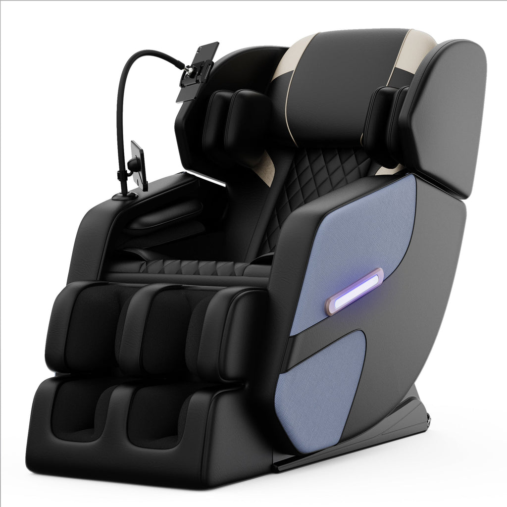 Massage Chair Recliner with Zero Gravity and Full Body Air Pressure - PU Leather