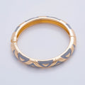 18K Gold Filled Summer Multicolor Enamel Bangle Bracelet | WA-03338 ~ WA-03353