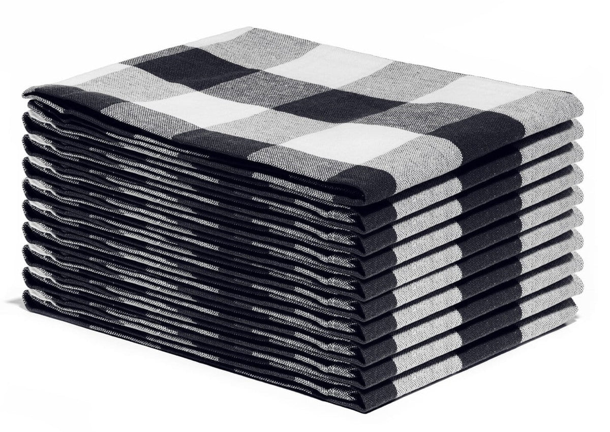 100% Organic Cotton Plaid Kitchen Towels | Set of 6 | 20”×28” | Chemical-Free