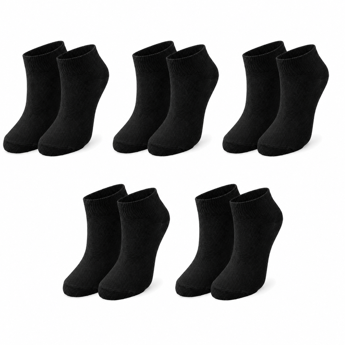 tittimitti Kids' 98% Organic Cotton Ankle Socks | 5-Pack | Ages 1–12