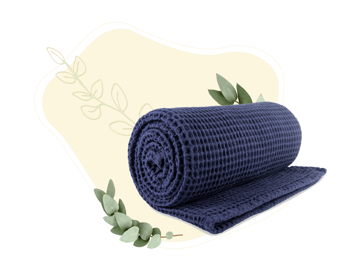 Organic Cotton Waffle Weave Throw Blanket