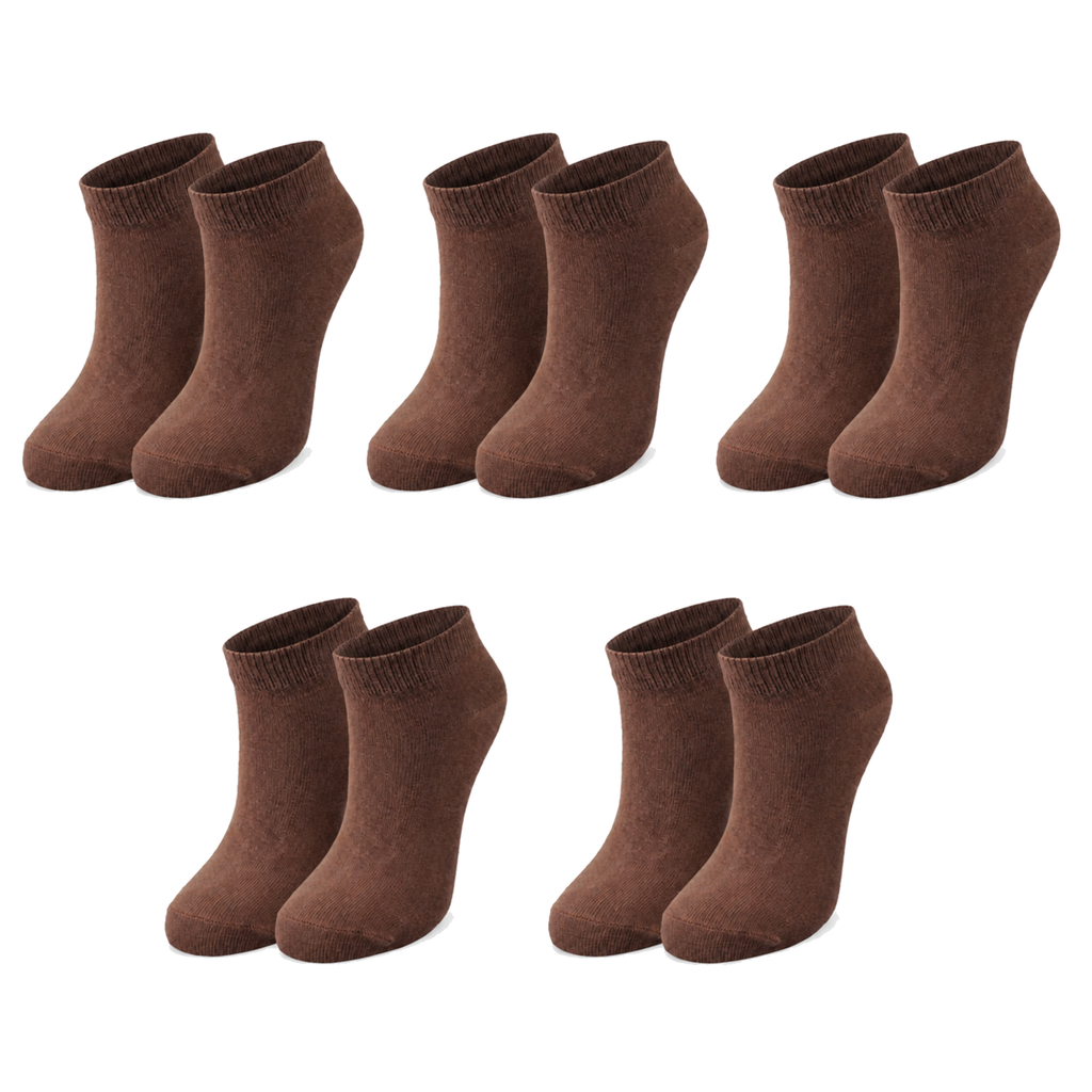 tittimitti Kids' 98% Organic Cotton Ankle Socks | 5-Pack | Ages 1–12