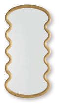 Serendis Wavy Wood Accent Mirror | Brown