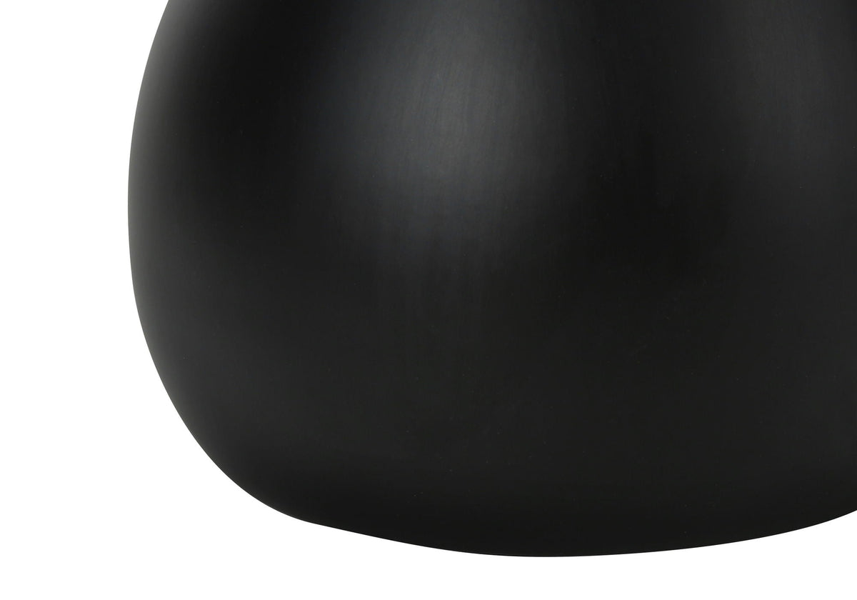 Contemporary Table Lamp Set with Ivory Linen Shades - Black