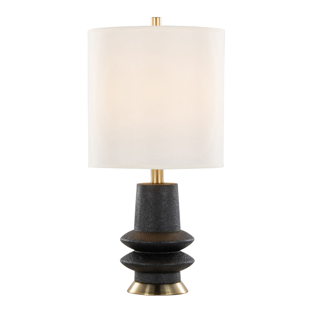 Lloyd Sculptural Table Lamps | Black or Beige | Set of 2