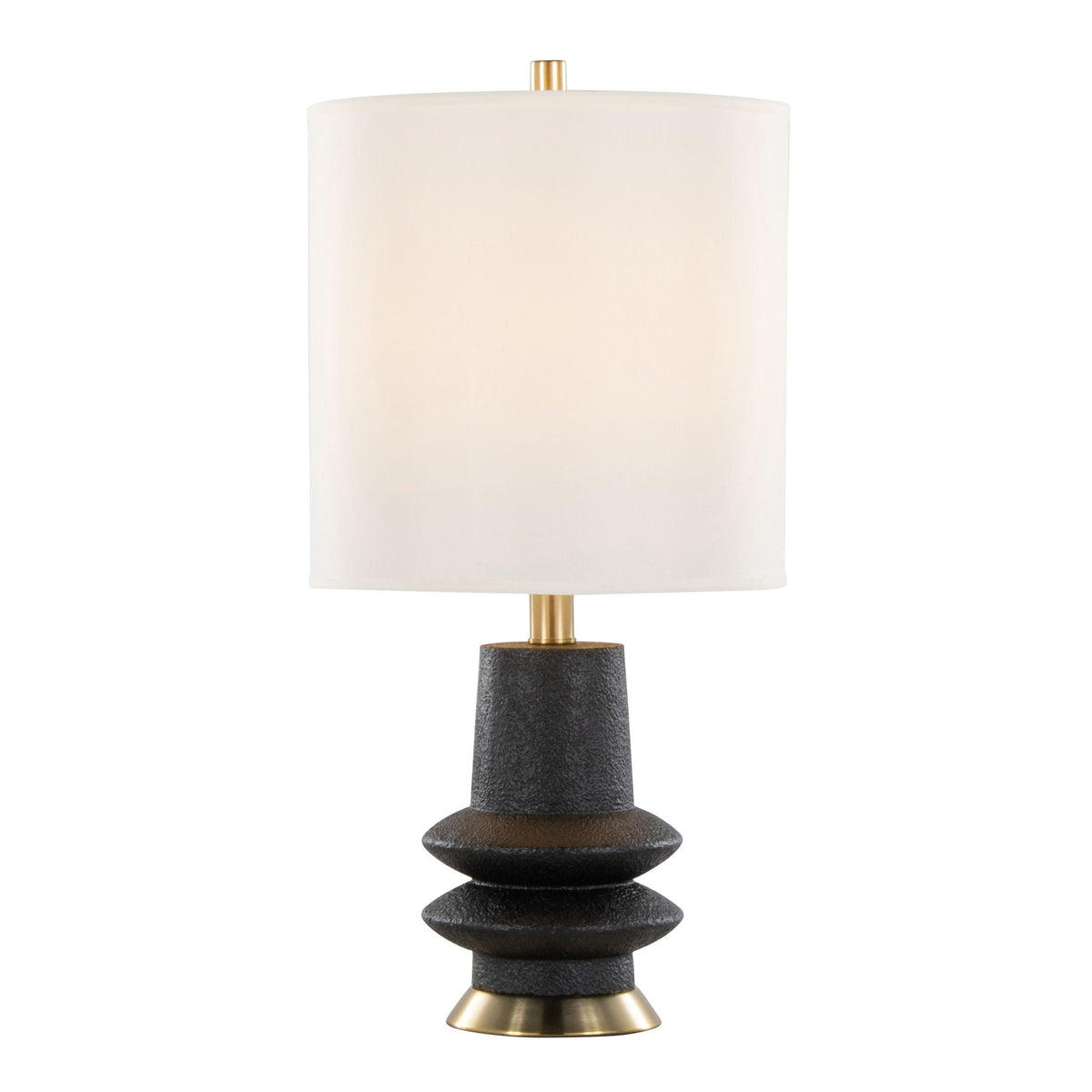 Lloyd Sculptural Table Lamps | Black or Beige | Set of 2