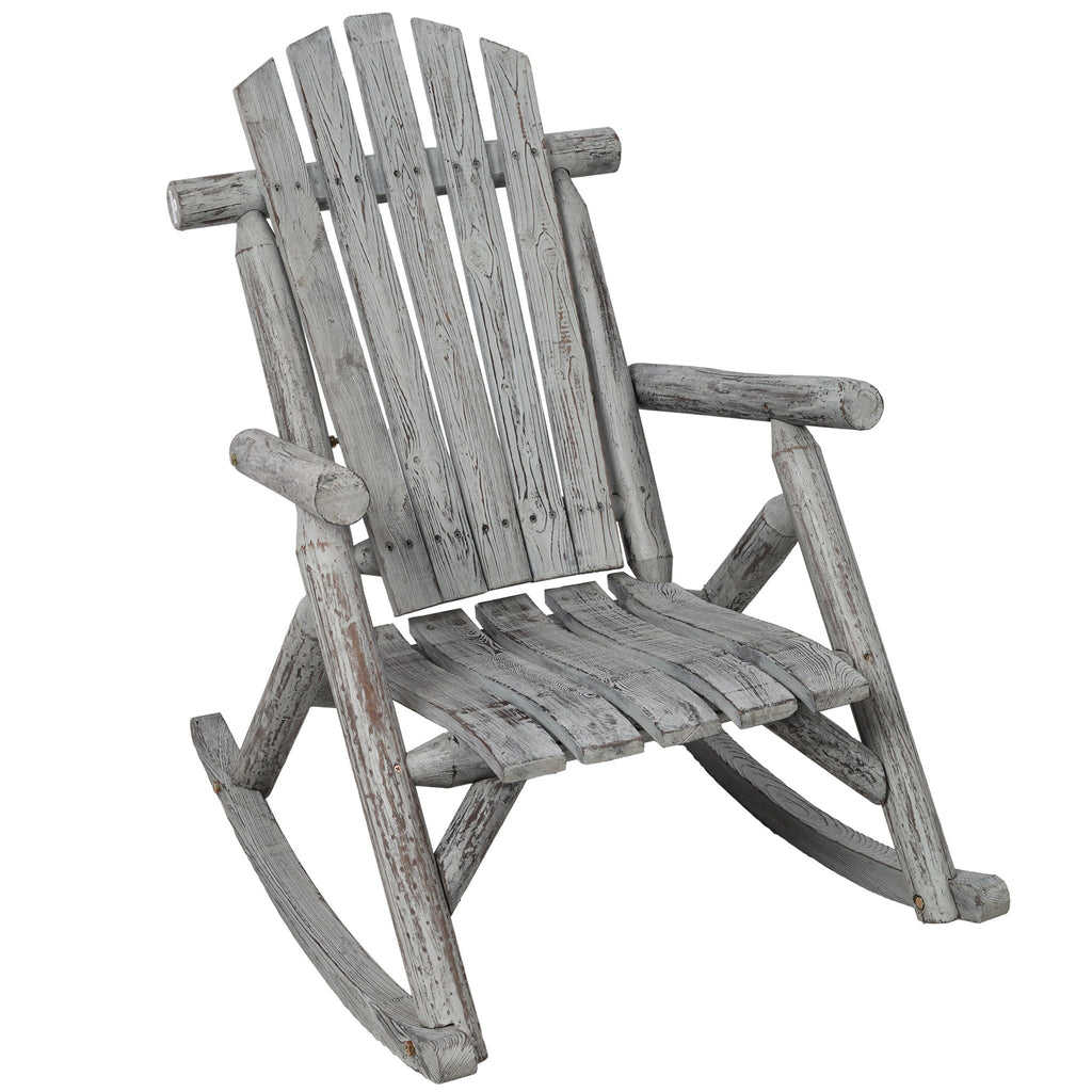 Fir Wood Porch Rocking Chair