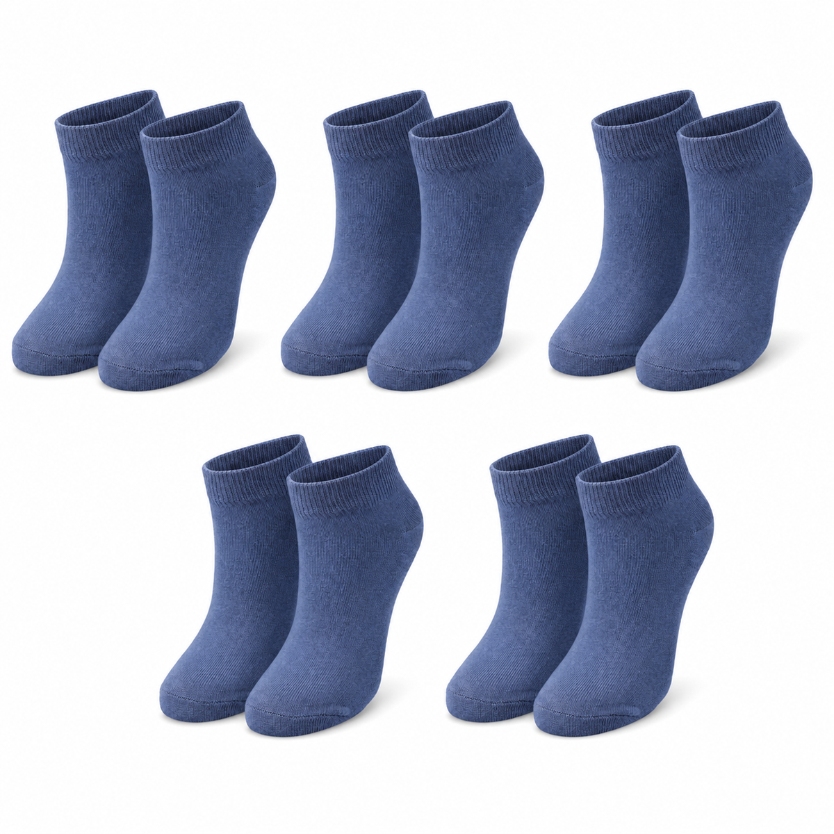 tittimitti Kids' 98% Organic Cotton Ankle Socks | 5-Pack | Ages 1–12