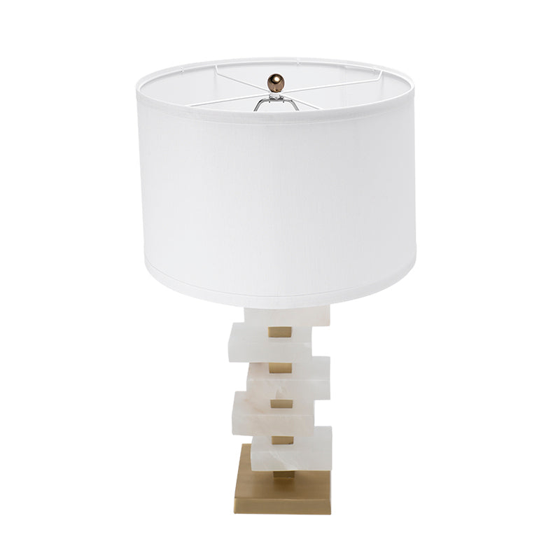 Sculptural Alabaster & Gold Table Lamp