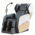 Gold+White Massage Chair Recliner with Zero Gravity and Full Body Air Pressure