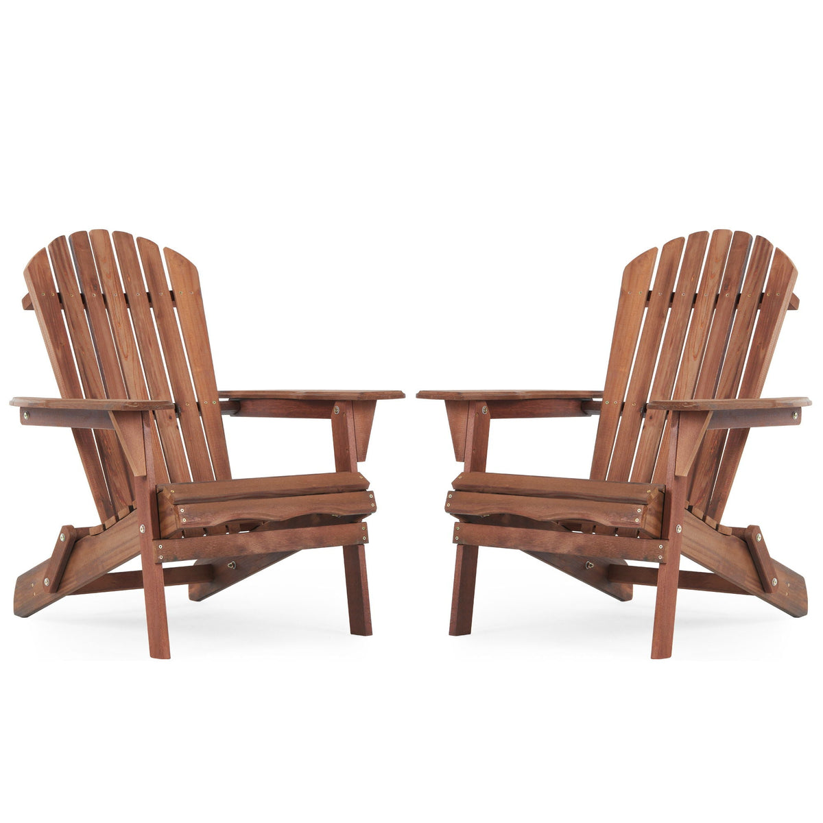 Folding Wood Adirondack Chairs | Set of 2