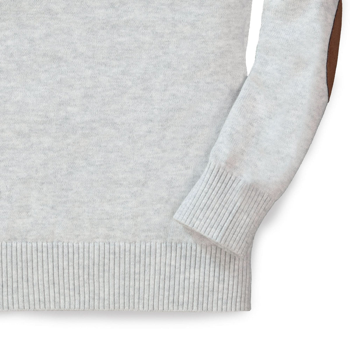Baby Organic Cotton V-Neck Sweater – Light Gray