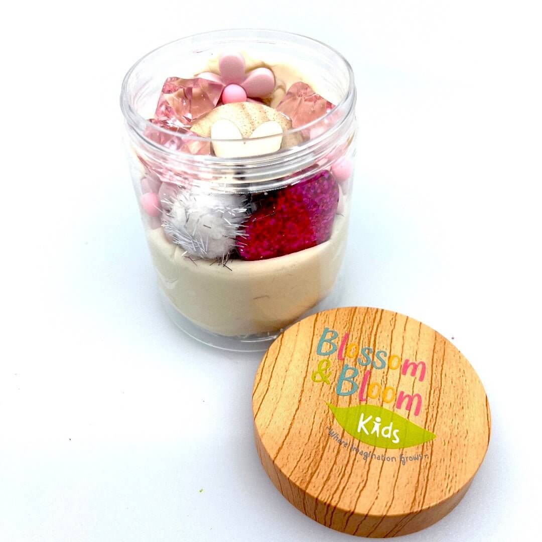 Hearts & Flowers Playdough Sensory Jar