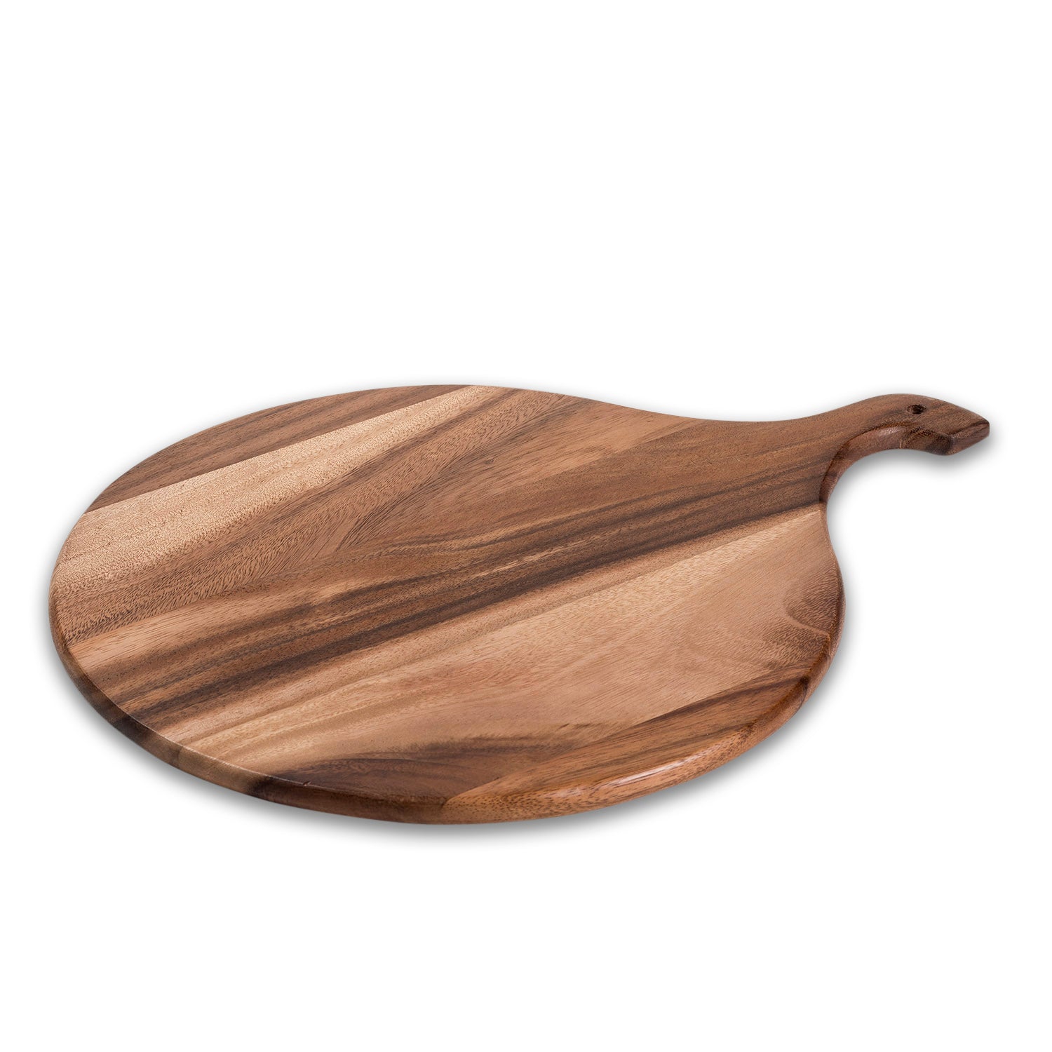 Acacia Wood Charcuterie & Cutting Board | Large Round with Handle