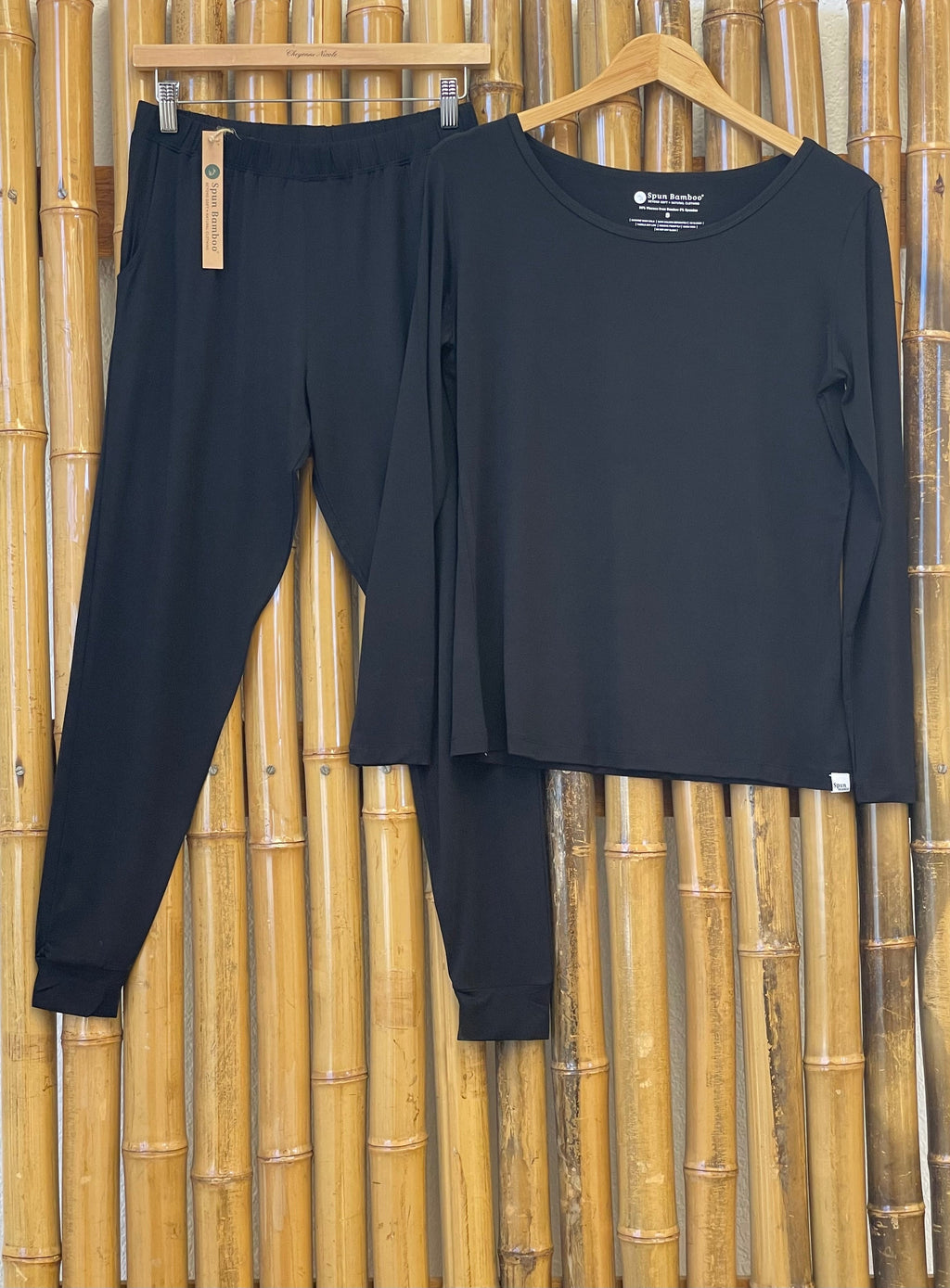 Spun Bamboo Women's Bamboo Viscose Lounge Set | Long Sleeve Top & Joggers