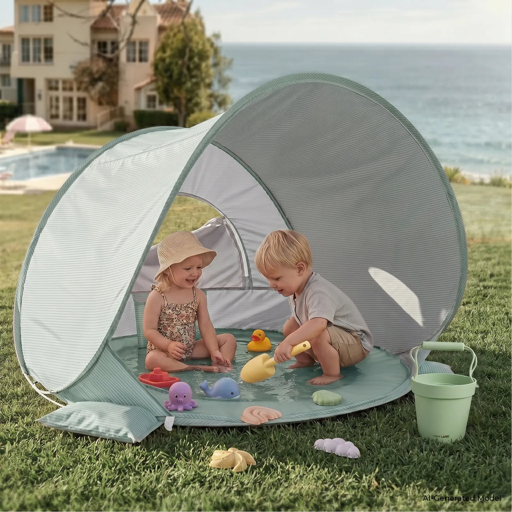 Tiny Land® Kids Beach Tent with Built-In Splash Pool