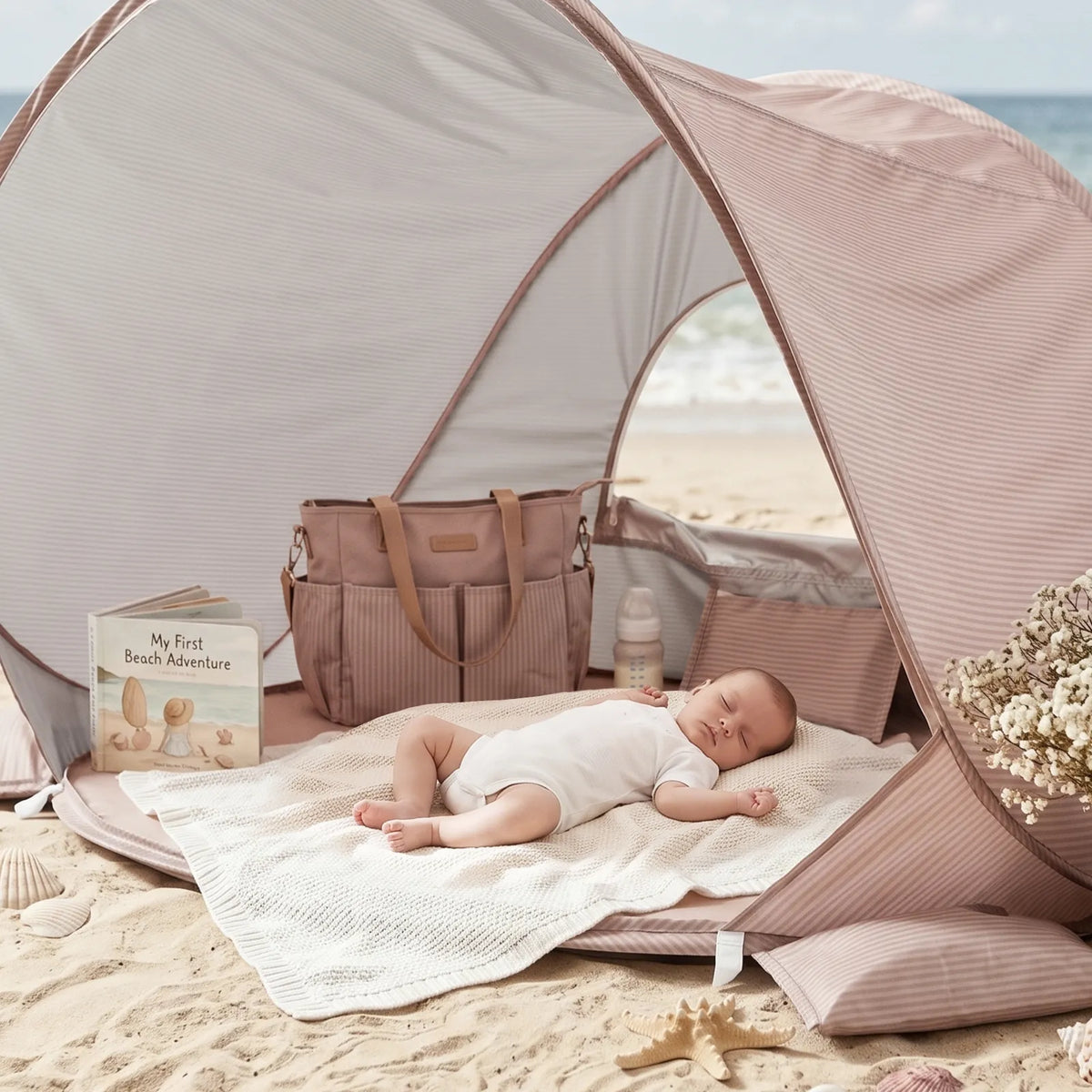 Tiny Land® Kids Beach Tent with Built-In Splash Pool