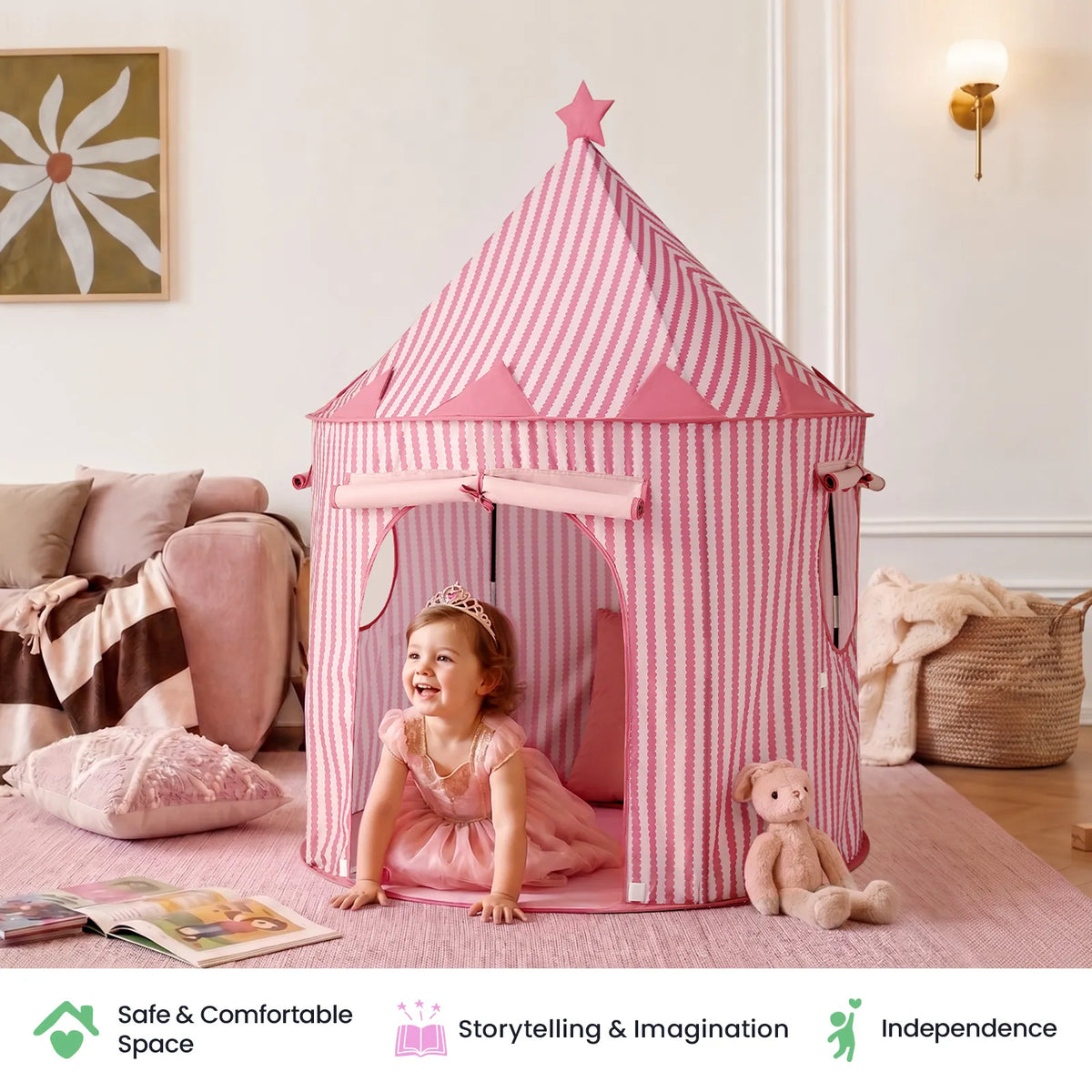 Tiny Land® Kids Indoor Play Tent & Reading Hideaway