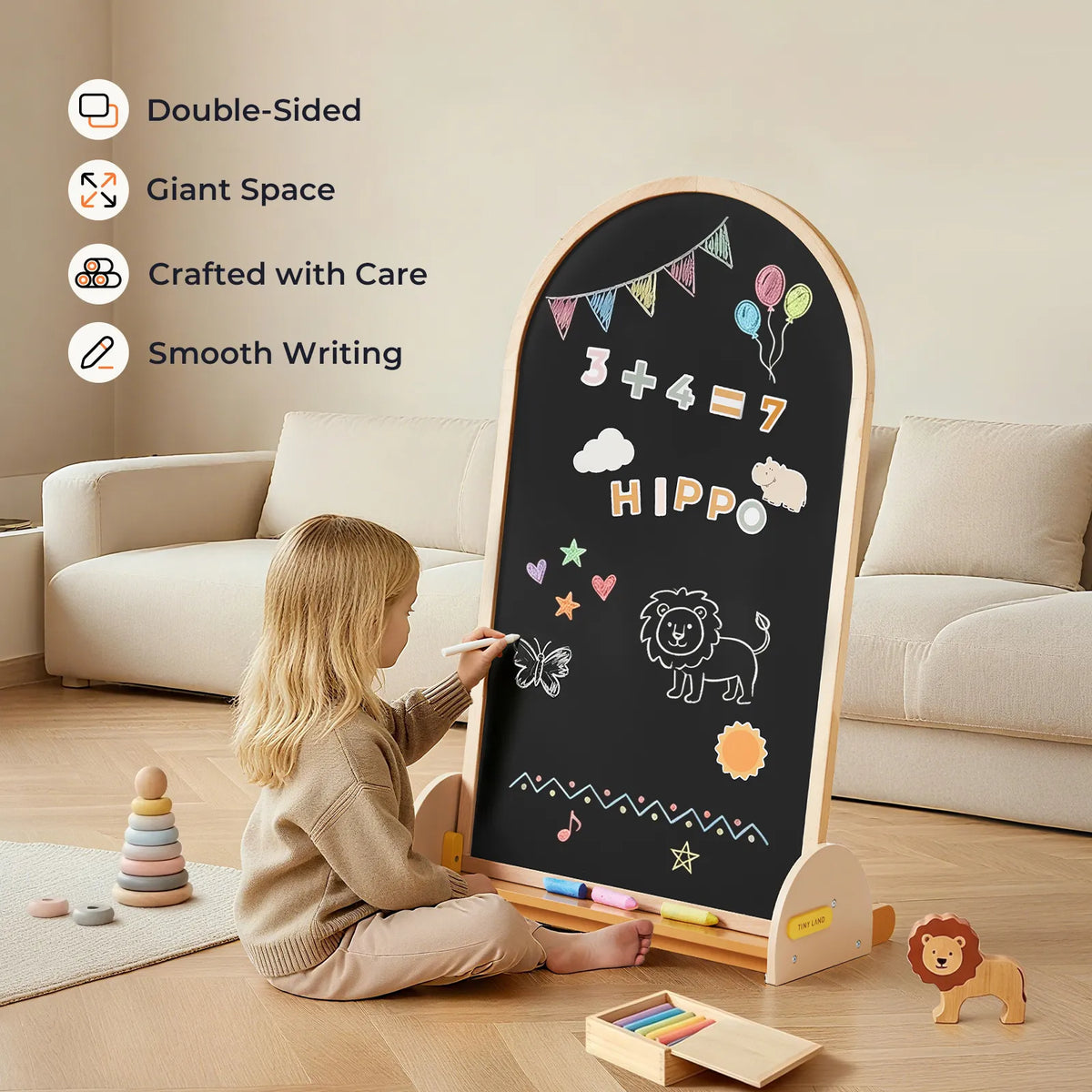 Tiny Land® Arched Double-Sided Magnetic Art Easel
