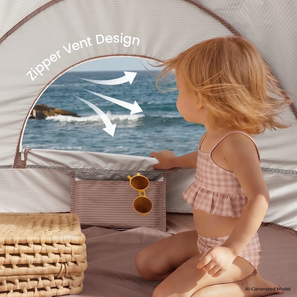 Tiny Land® Kids Beach Tent with Built-In Splash Pool