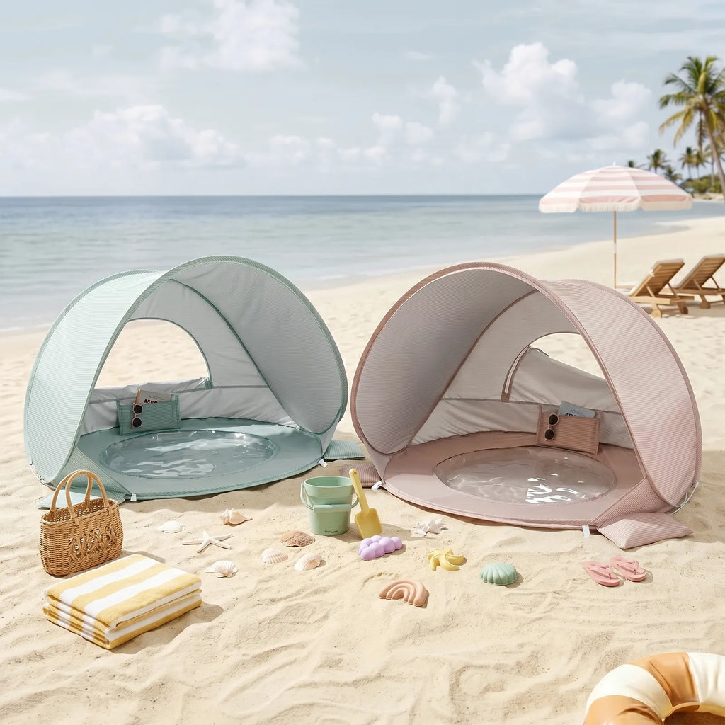 Tiny Land® Kids Beach Tent with Built-In Splash Pool