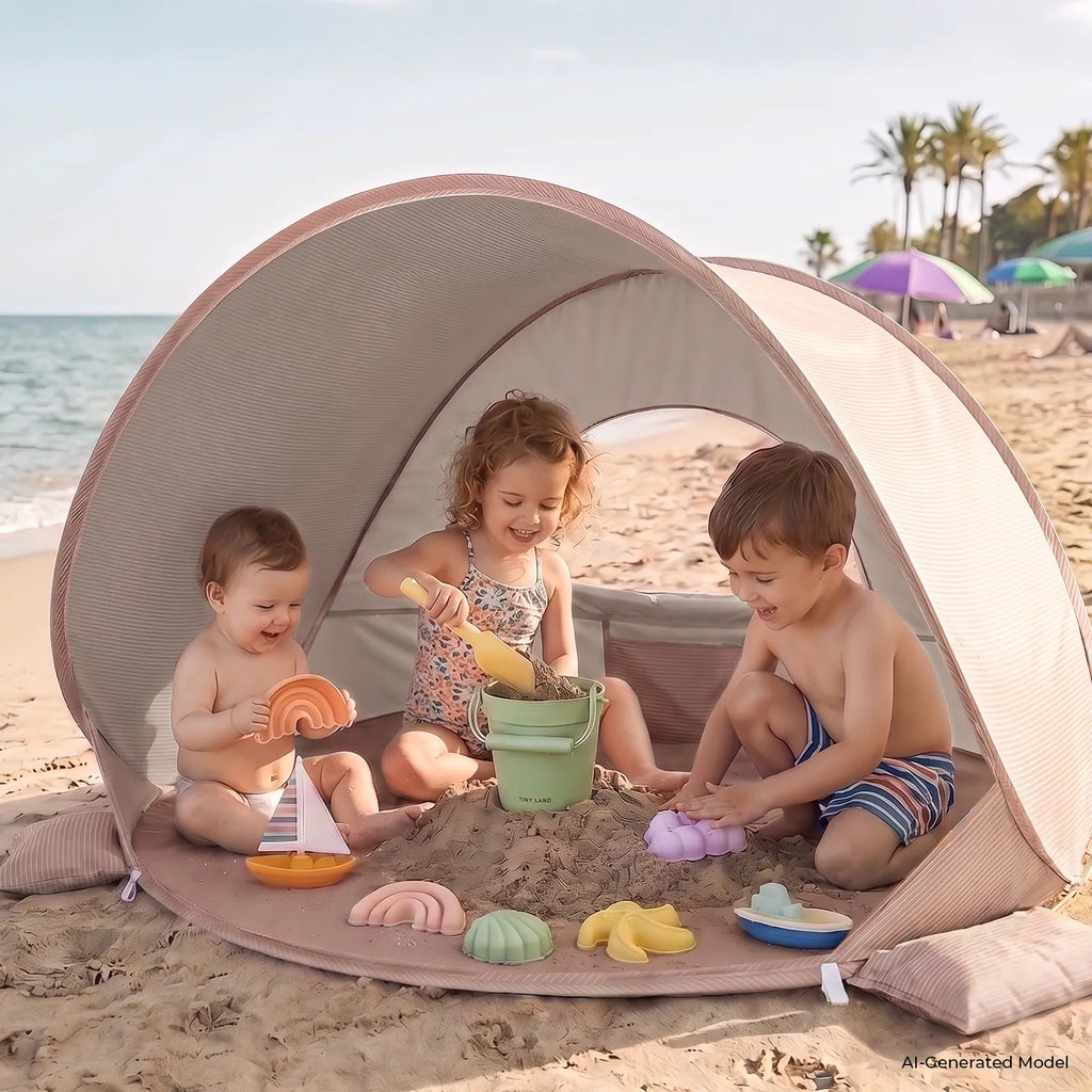 Tiny Land® Kids Beach Tent with Built-In Splash Pool