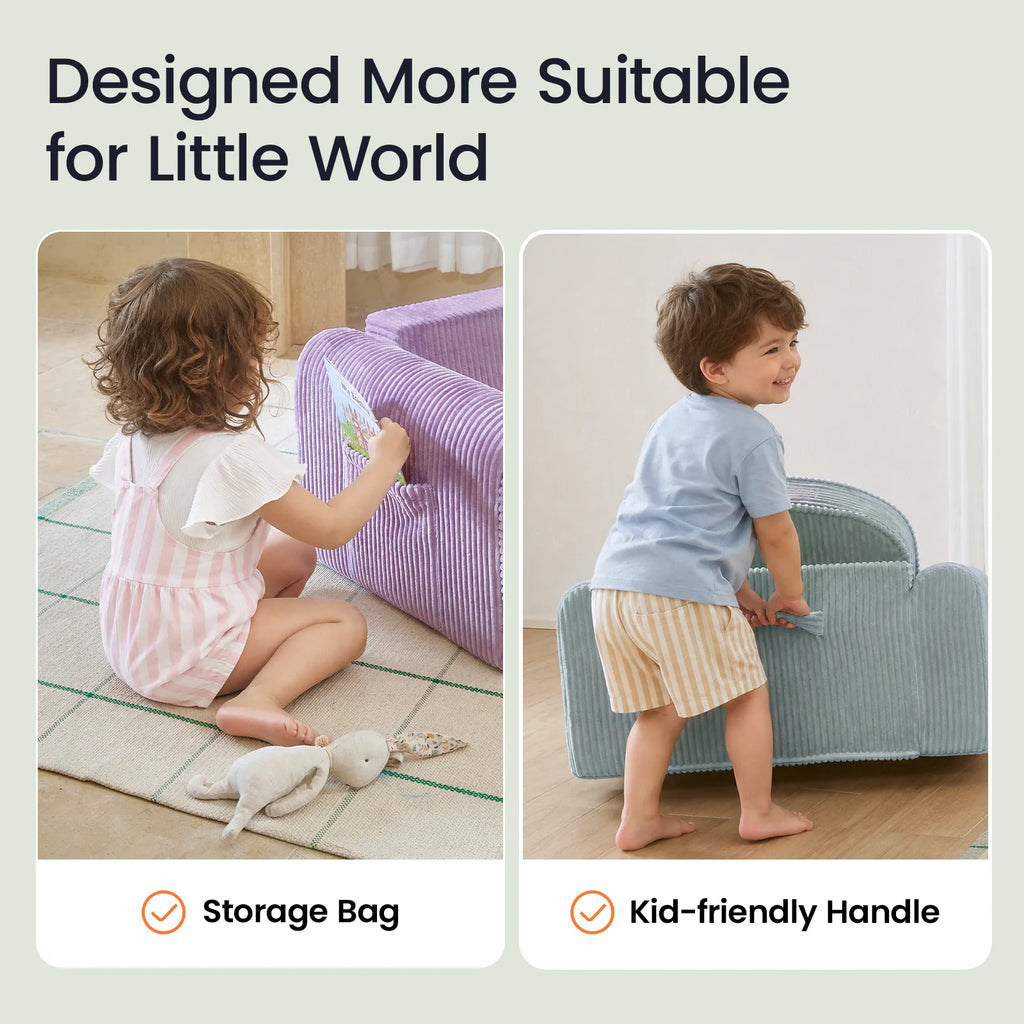 Tiny Land® GentleSnug Corduroy Kids Flip-Out Chair