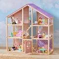 Tiny Land® Sweetwood Unicorn Dollhouse & Wooden Doll Set
