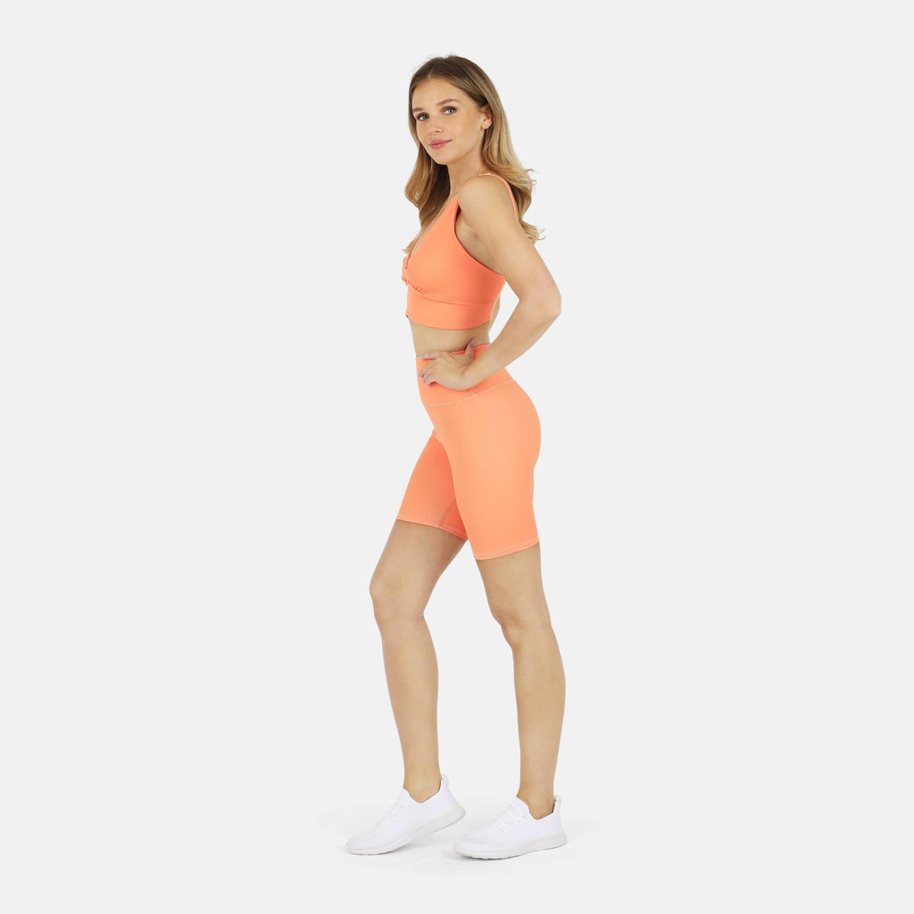 Ada Organic Cotton Twist Around Sports Bra | Medium Impact, Hand-Dyed, Made in LA | Lezat