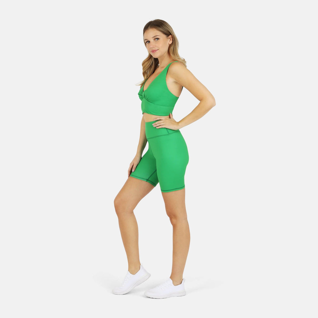 Ada Organic Cotton Twist Around Sports Bra | Medium Impact, Hand-Dyed, Made in LA | Lezat