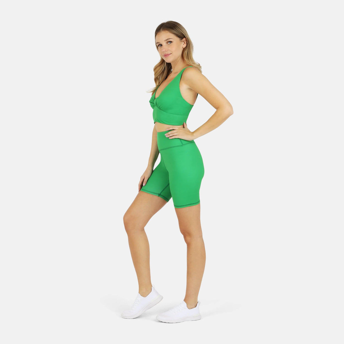 Ada Organic Cotton Twist Around Sports Bra | Medium Impact, Hand-Dyed, Made in LA | Lezat
