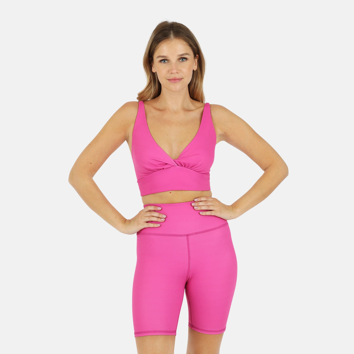 Ada Organic Cotton Twist Around Sports Bra | Medium Impact, Hand-Dyed, Made in LA | Lezat