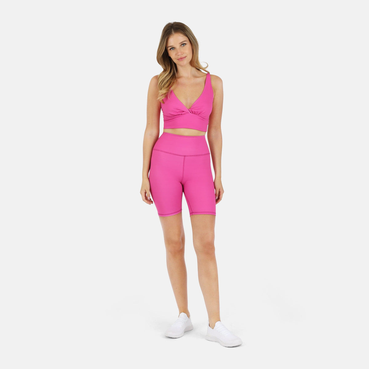 Ada Organic Cotton Twist Around Sports Bra | Medium Impact, Hand-Dyed, Made in LA | Lezat