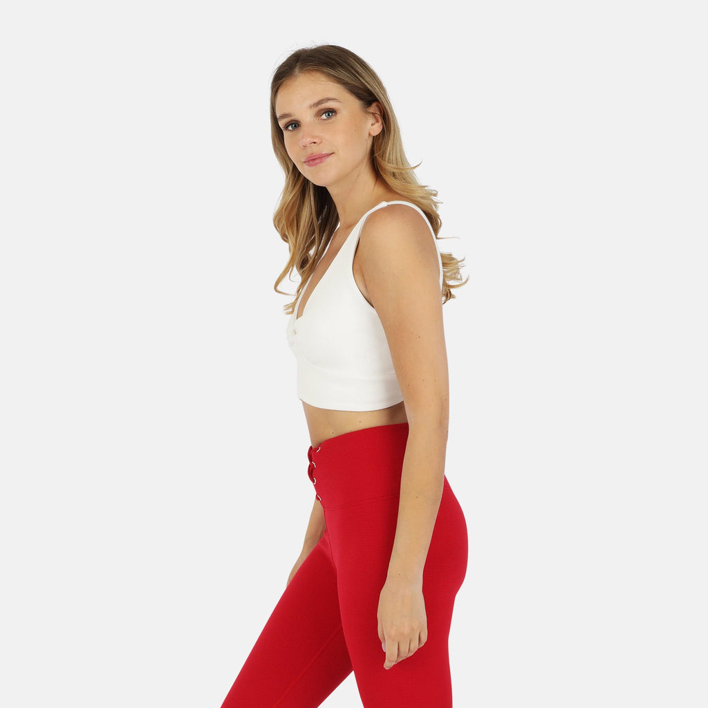 Ada Organic Cotton Twist Around Sports Bra | Medium Impact, Hand-Dyed, Made in LA | Lezat