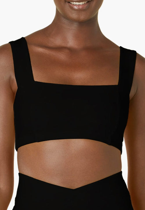 Bamboo Viscose Padded Sports Bra - Black