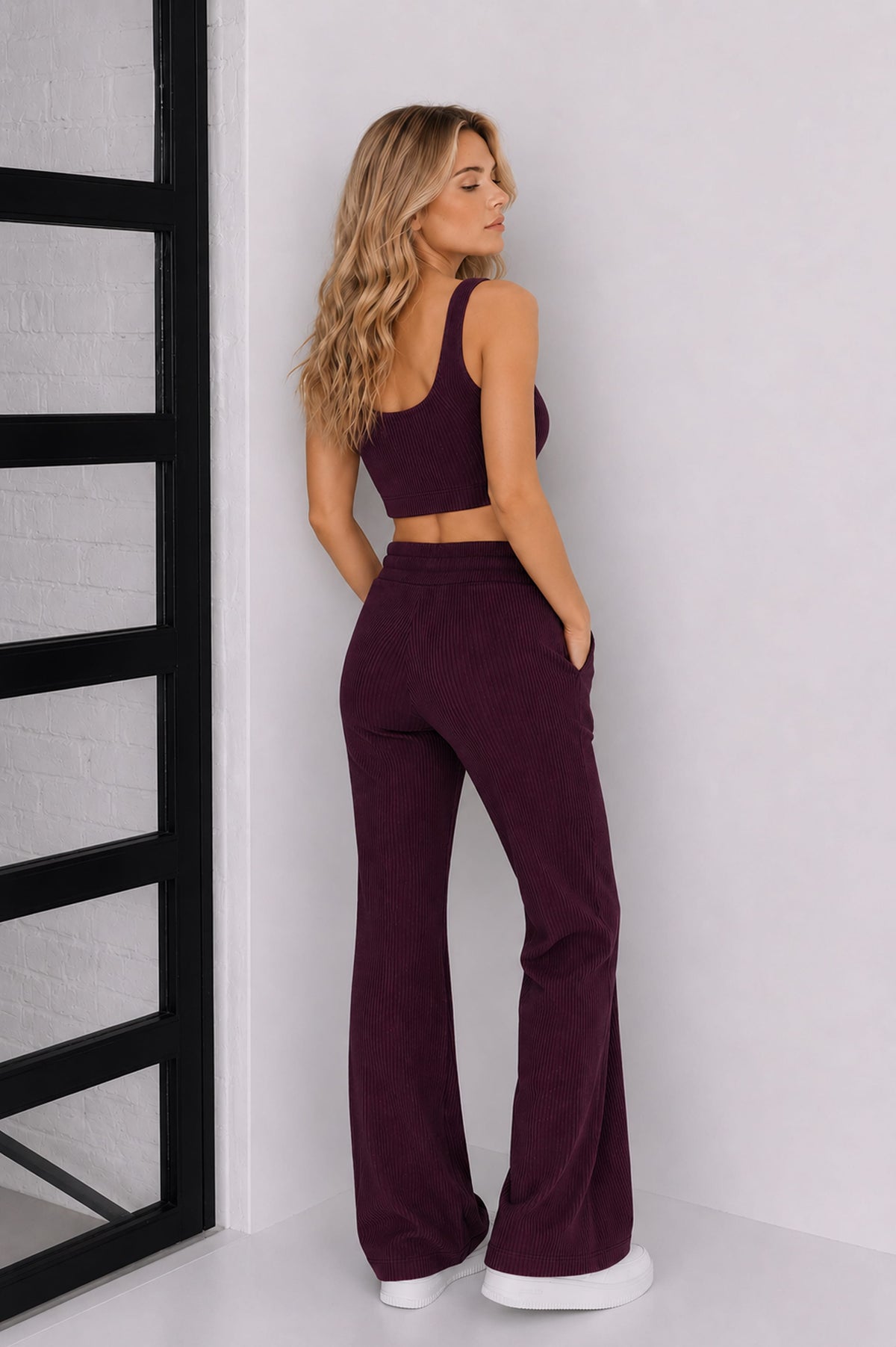 Jules Organic Cotton Waffle-Knit Drawstring Pants